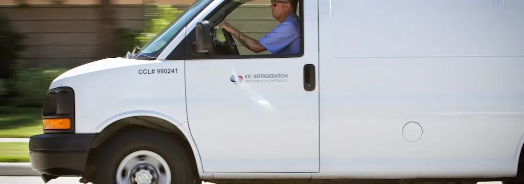 KIC Refrigeration service vehicle serving Bountiful area